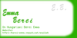emma berei business card
